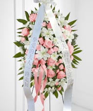 Large Pink & White Funeral Spray