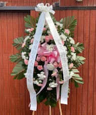 Small Pink & White Funeral Spray