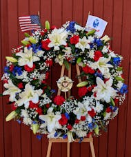 Patriotic Funeral Wreath