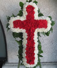 Funeral Carnation Cross